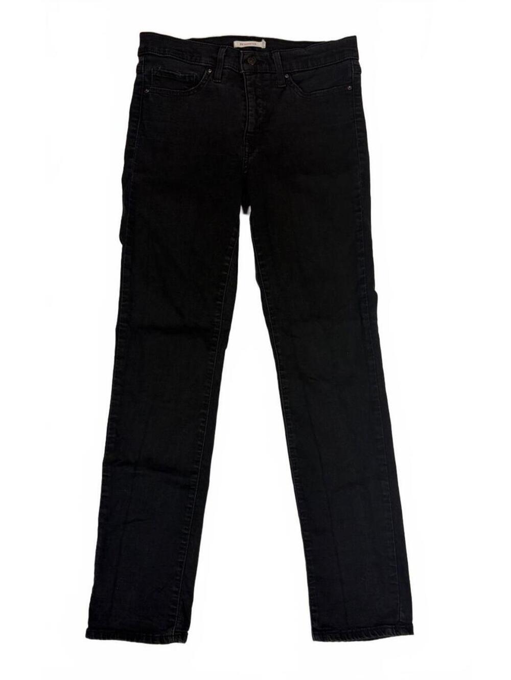Levi's 312 Shaping Slim Jeans Women's W30 L32 Black Stretch Mid Rise WaterLess